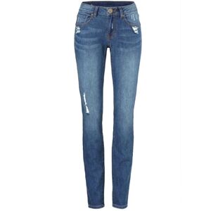CAbi Midrise Destructed Curvy Fit Skinny Jeans